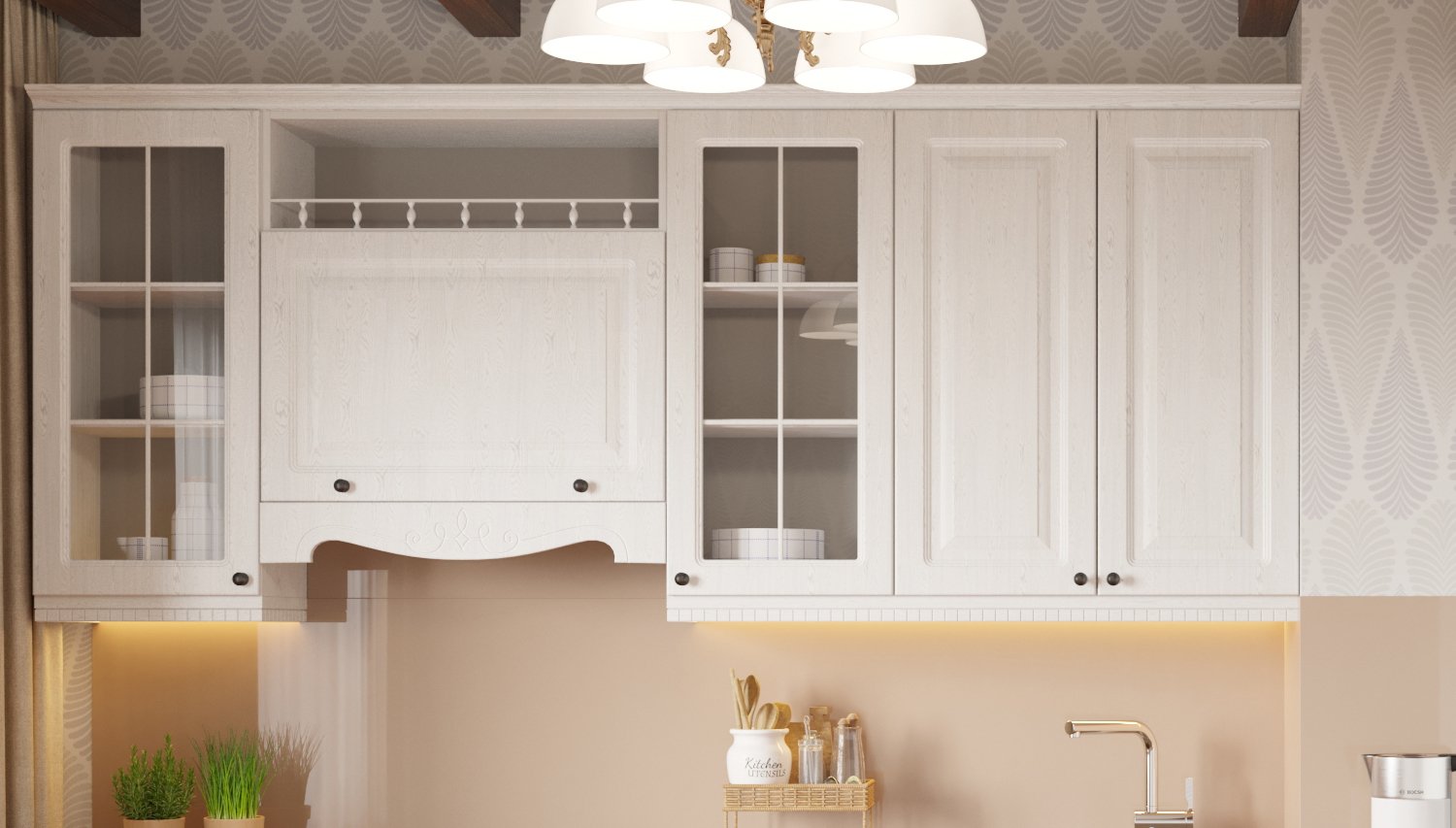 Кухня СК-01. Матовый. Древесный Светлый. МДФ + плёнка. Мебель МЕСТО, Красноярск