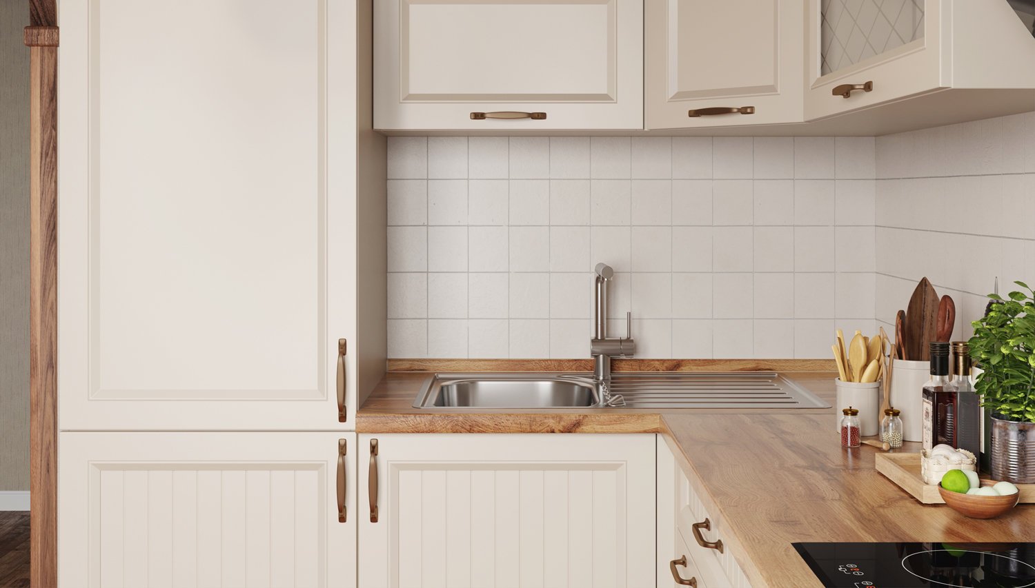 Кухня КН-04. Матовый. Пастельный Светлый Древесный. МДФ + плёнка. Мебель МЕСТО, Красноярск