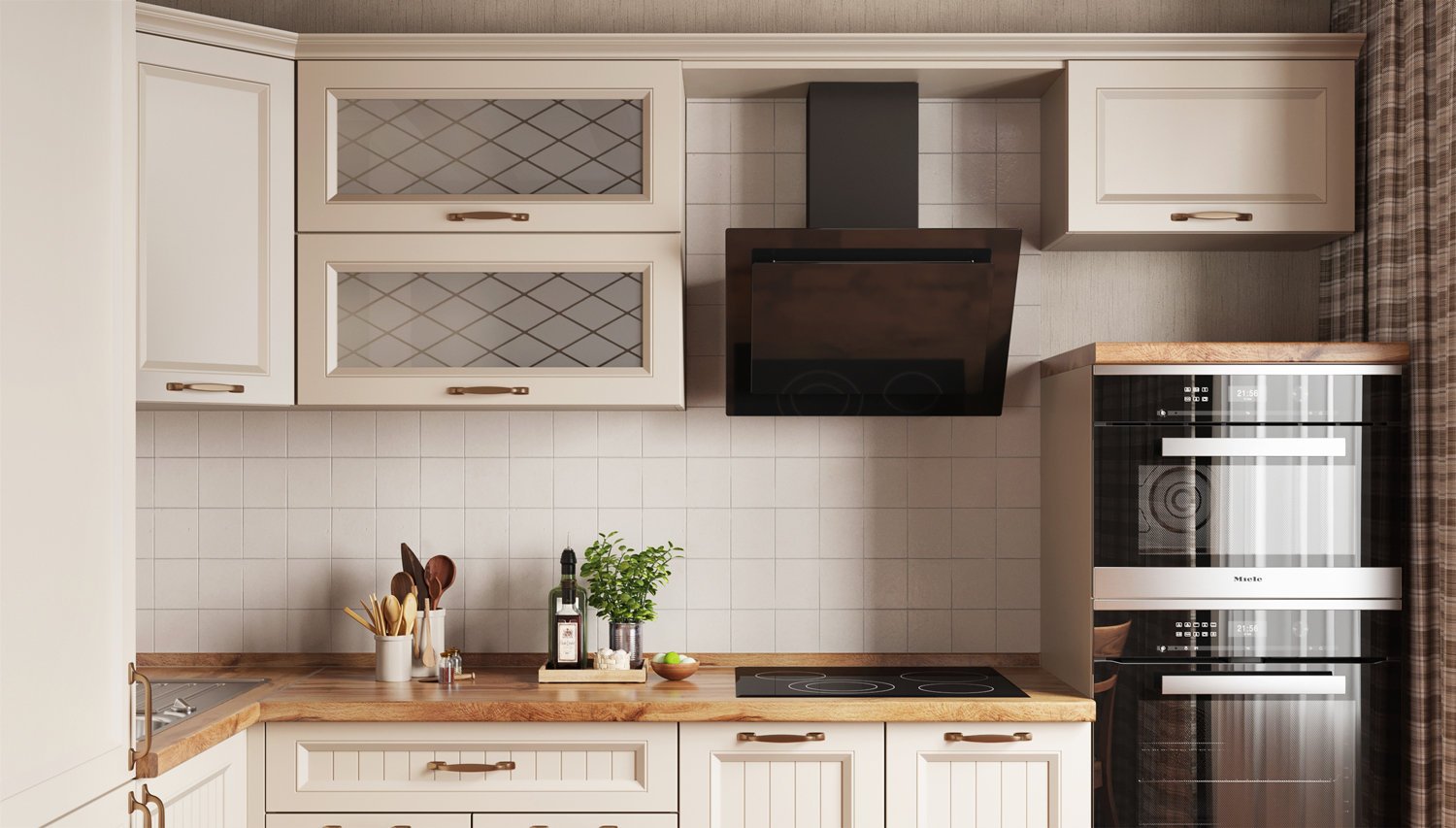 Кухня КН-04. Матовый. Пастельный Светлый Древесный. МДФ + плёнка. Мебель МЕСТО, Красноярск