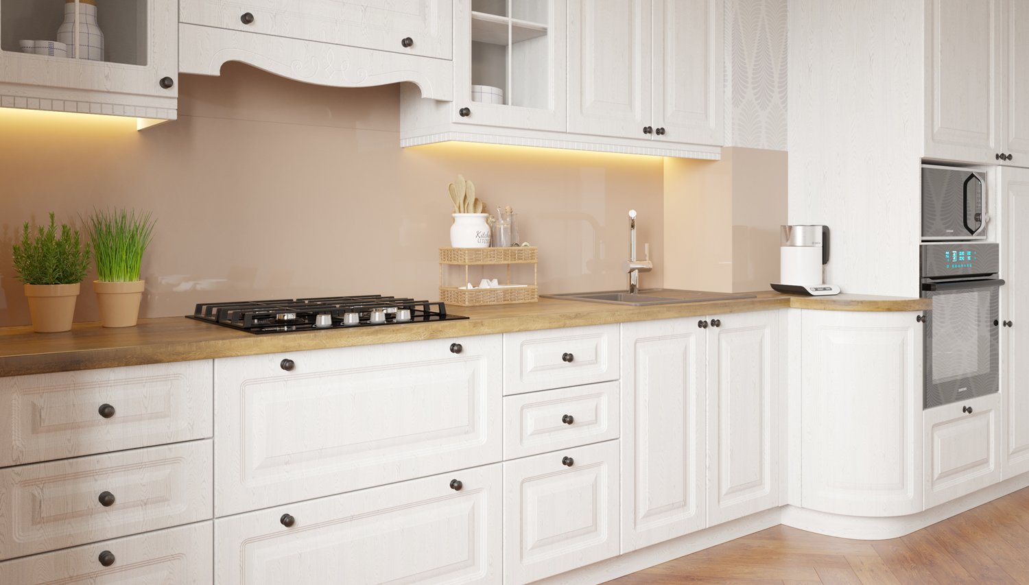 Кухня СК-01. Матовый. Древесный Светлый. МДФ + плёнка. Мебель МЕСТО, Красноярск