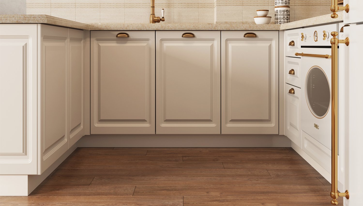 Кухня КН-05. Матовый. Древесный Светлый. Дерево. Мебель 