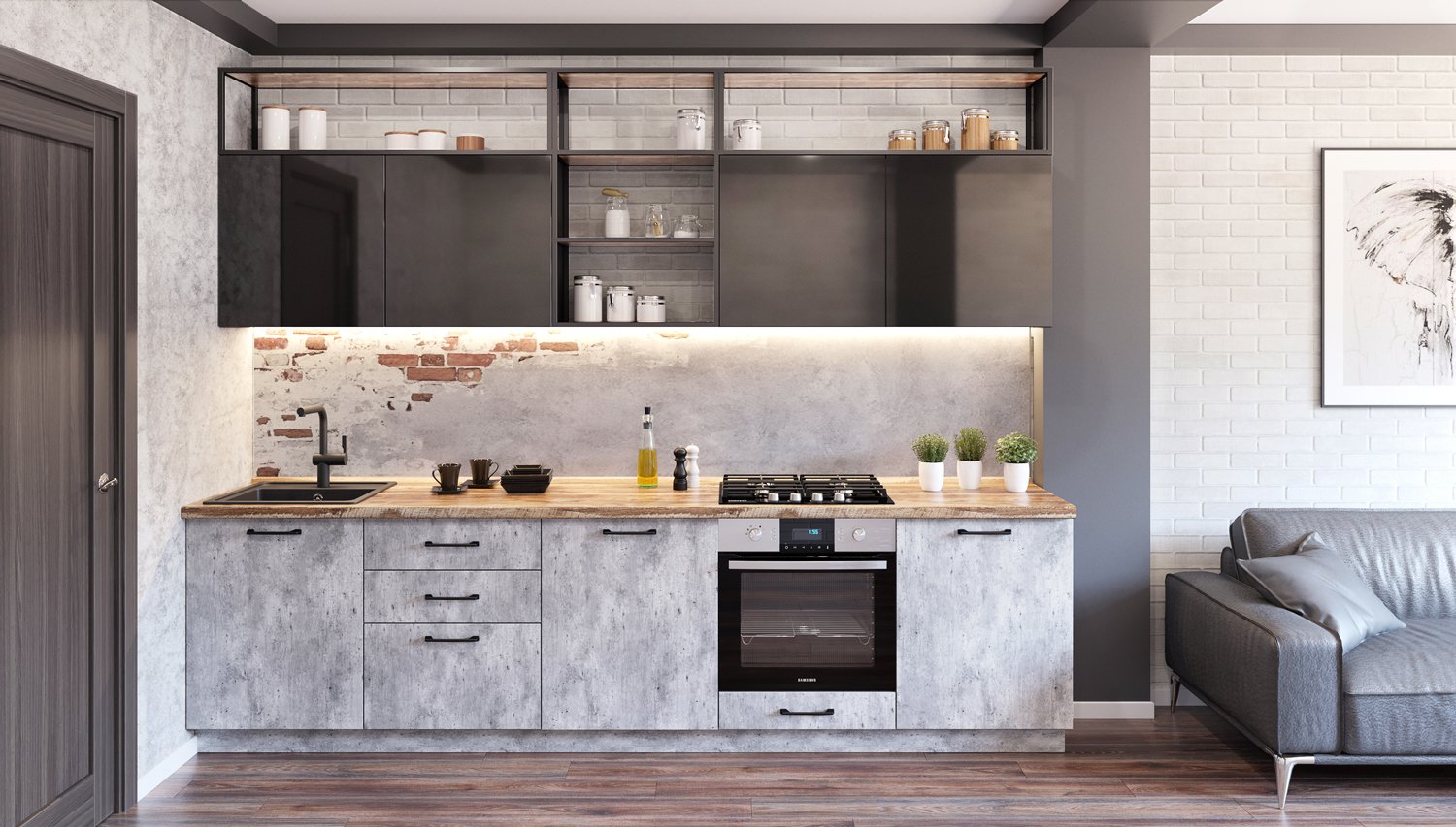 Кухня Лофт 03