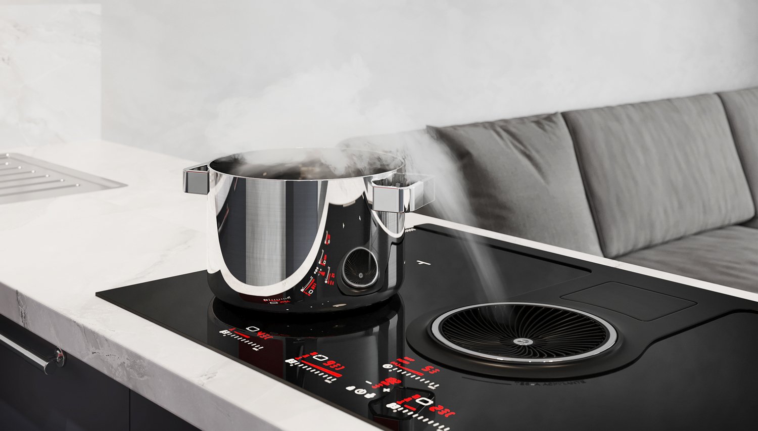 Кухня С-04. Матовый Глянец. Тёмный. МДФ + пластик МДФ + лак. Мебель 